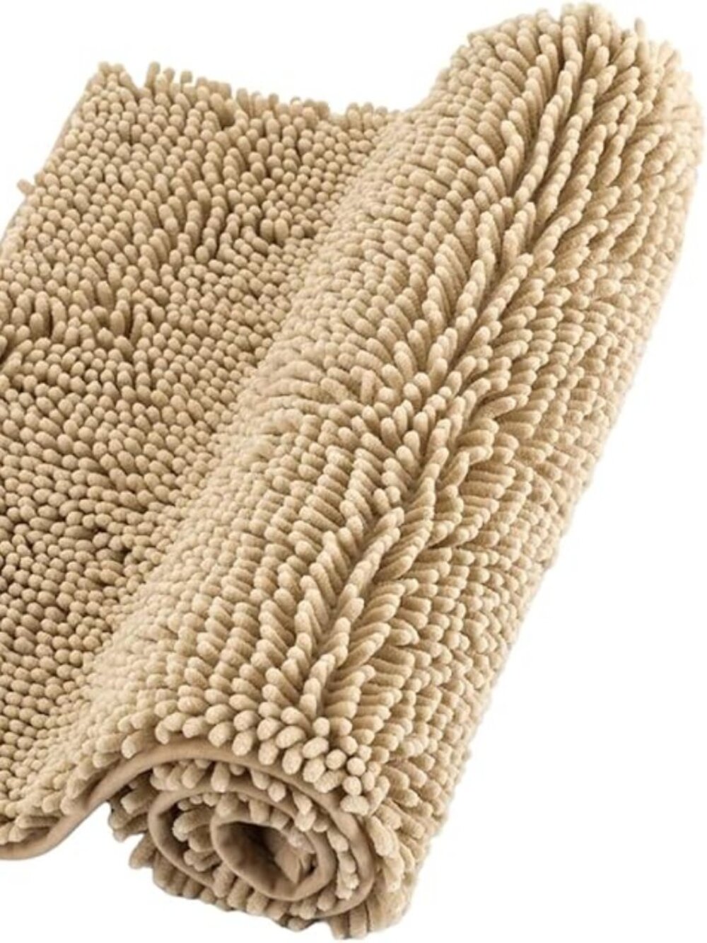 Chenille Bathroom Rugs Non Slip Bath Bathroom Accessories (Caramel, 20" x 32")